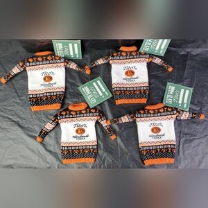 Titos Handmade Vodka Mini Ugly Christmas Sweater Bottle Cover Koozies - Lot of 4